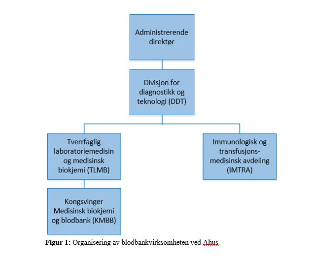 Organisering av blodbankvirksomhetene ved Ahus