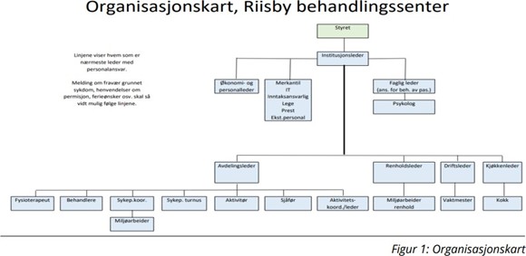 Organisasjonskart Riisby behandlingssenter
