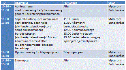 Program for tilsynet