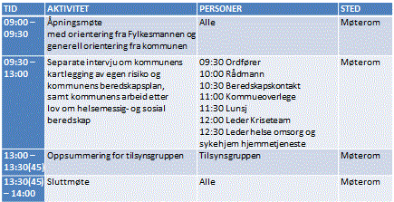 Gjennomføring av tilsyn Skaun kommune