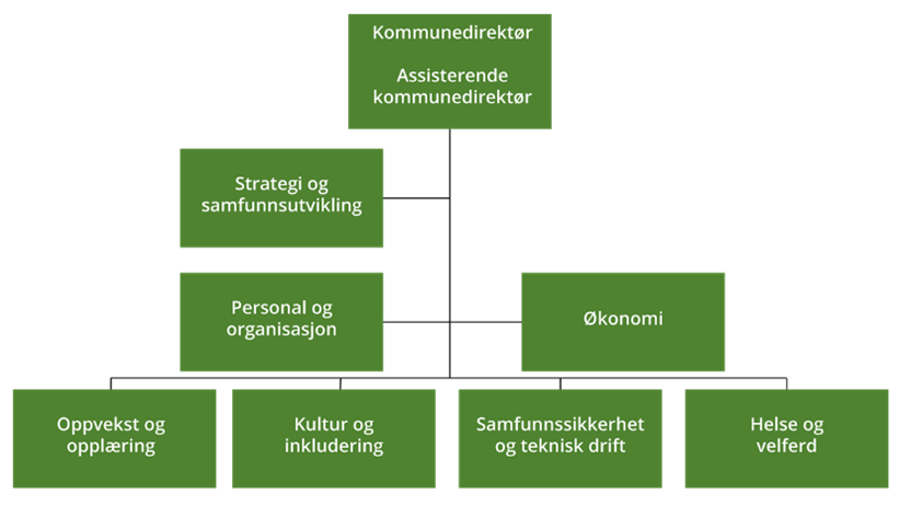 Organisasjonskart Namsos kommune.